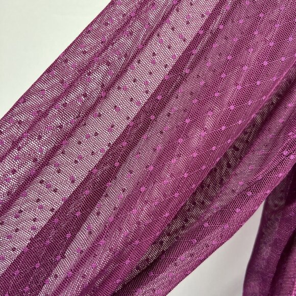 LOGO Lori Goldstein Two Piece Set Tank & Sheer Overlay Top XL Purple Pink L/S - Picture 6 of 11